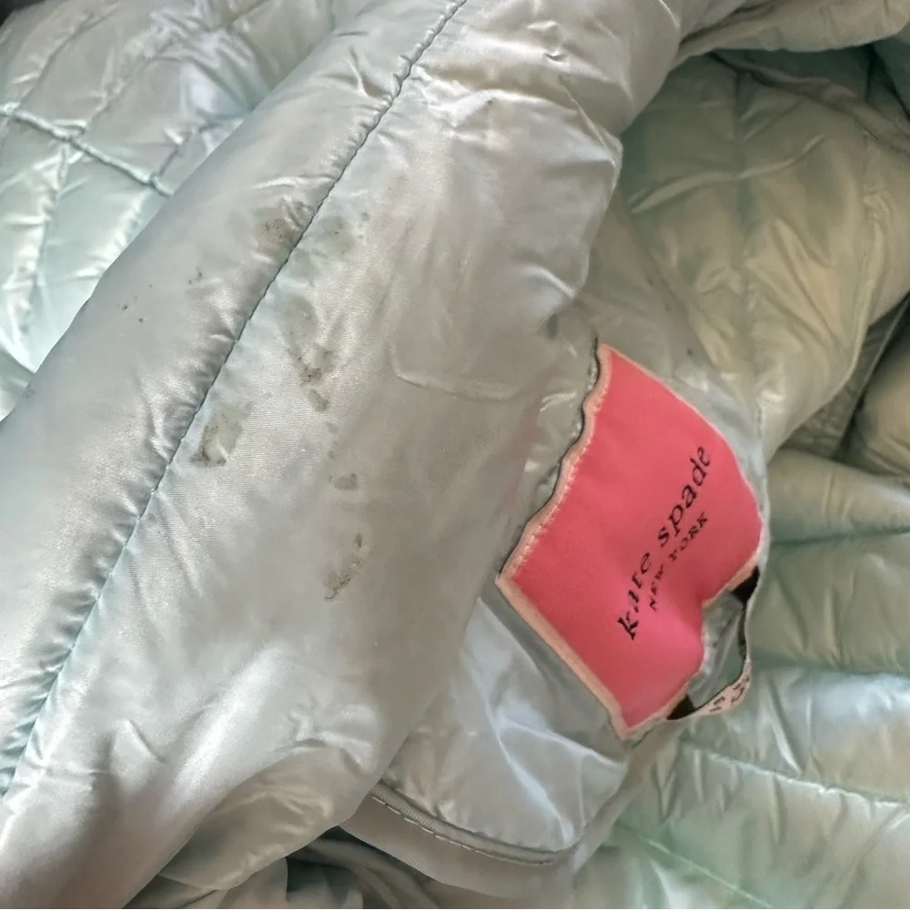 Kate Spade Packable Down Jacket Frosty Sky Blue